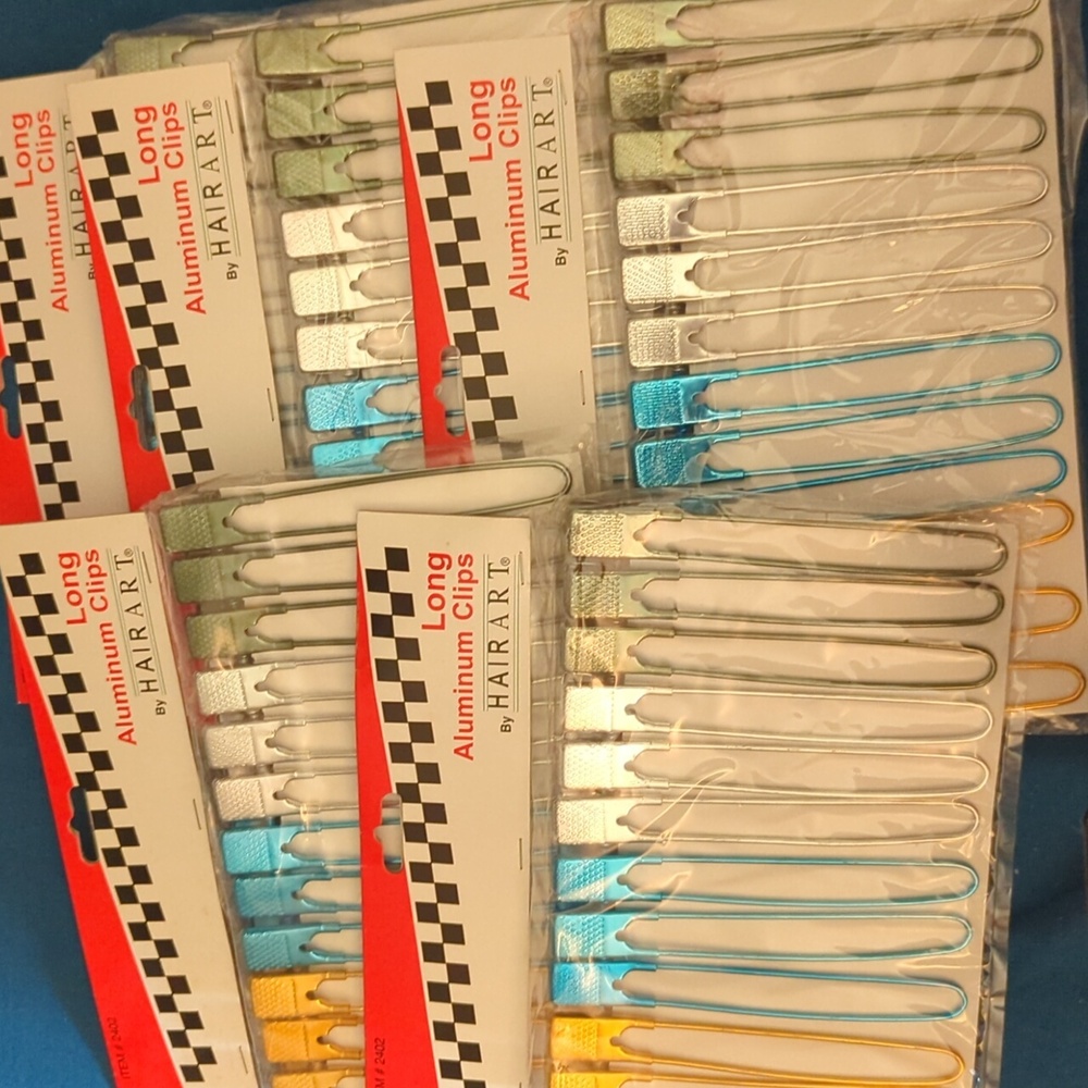Long aluminum hair clips